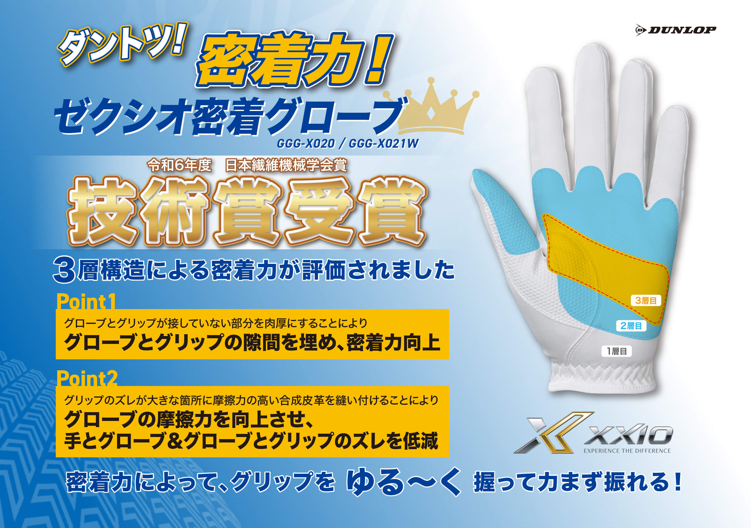 ダンロッスポーツ公式オンラインストア】ゼクシオ密着グローブ