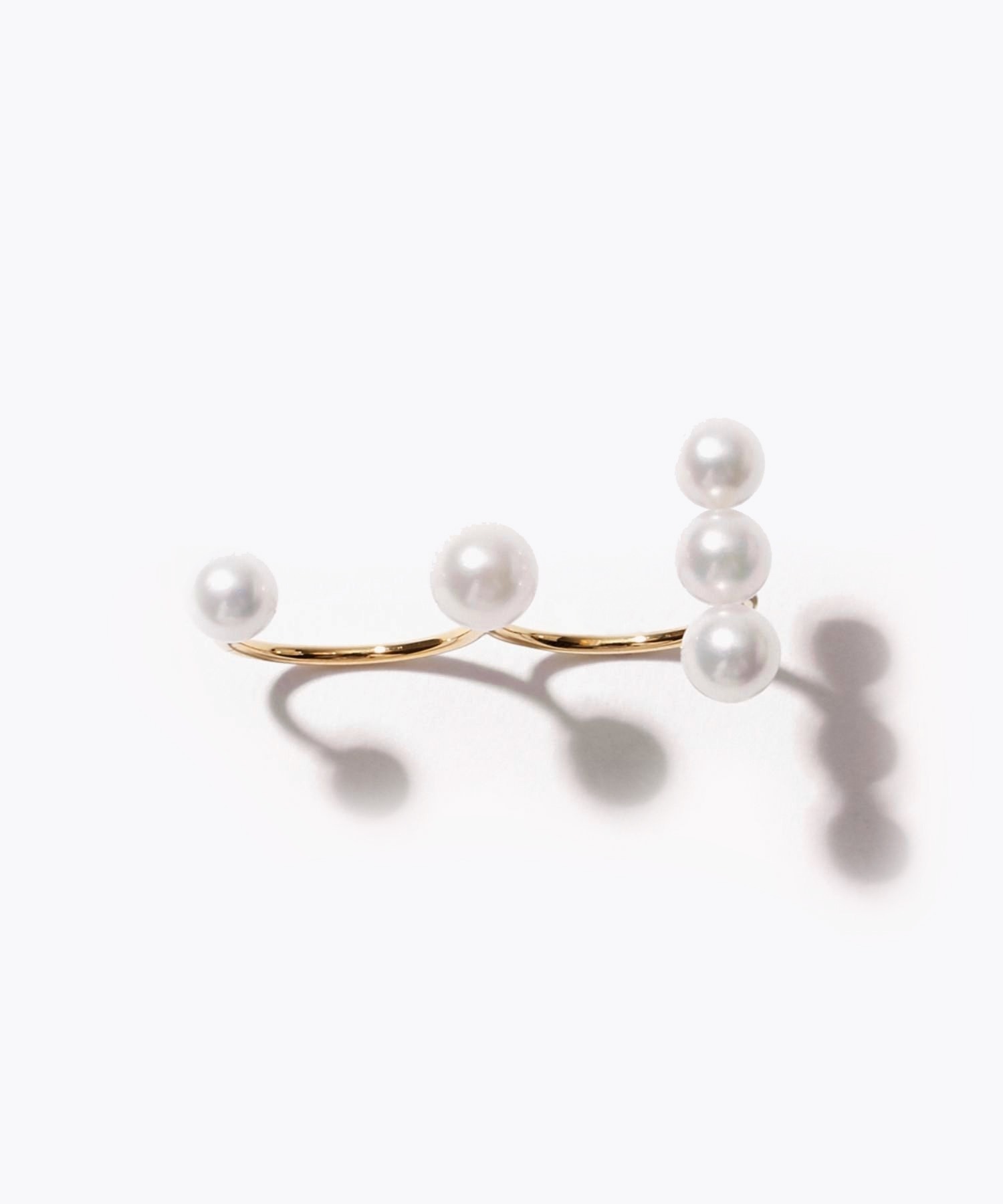 ARTIDA OUDリーフ パヴェ ダブルフィンガーリング double finger ring