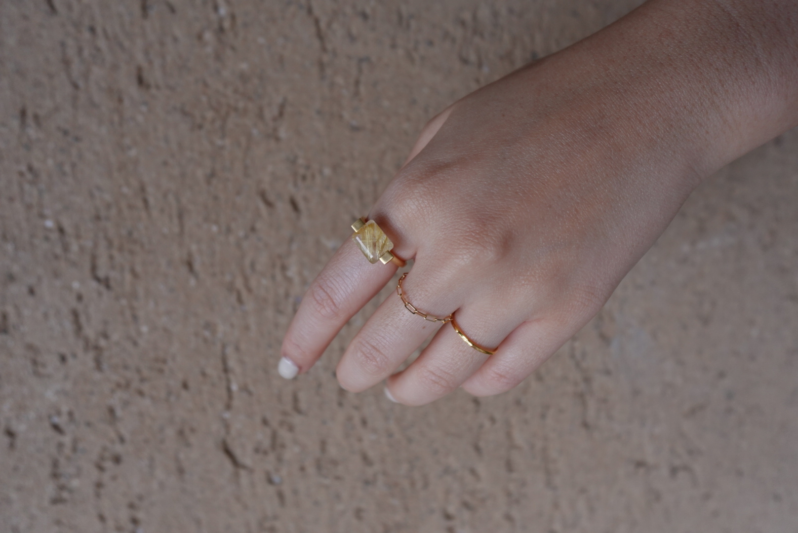 ARTIDA OUD [ancient] レクタングル ルチルクォーツ リング ancient] レクタングル ルチルクォーツ リング｜ARTIDA OUD（アル